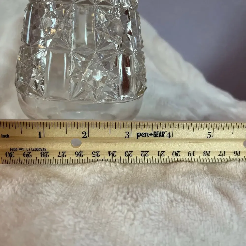 Rare Bellaire crystal cut pickle or olive jar early American EAPG #601 no lid